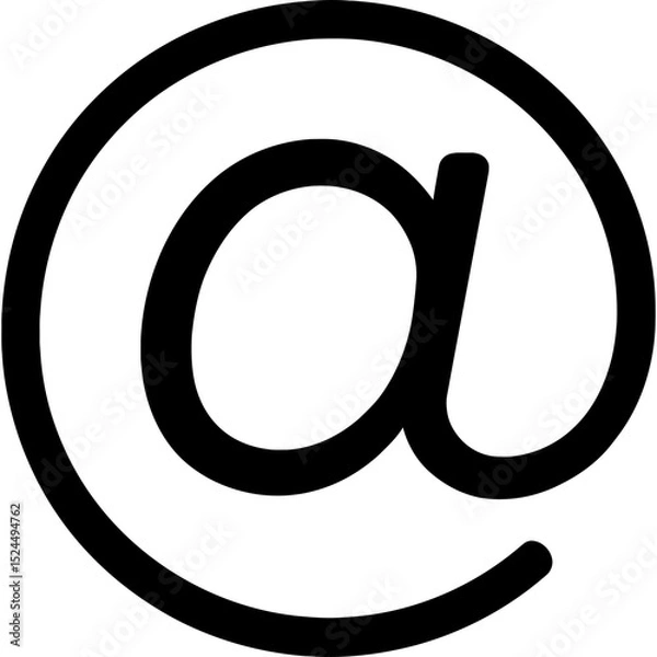 Fototapeta Clean design of at mention communication icon