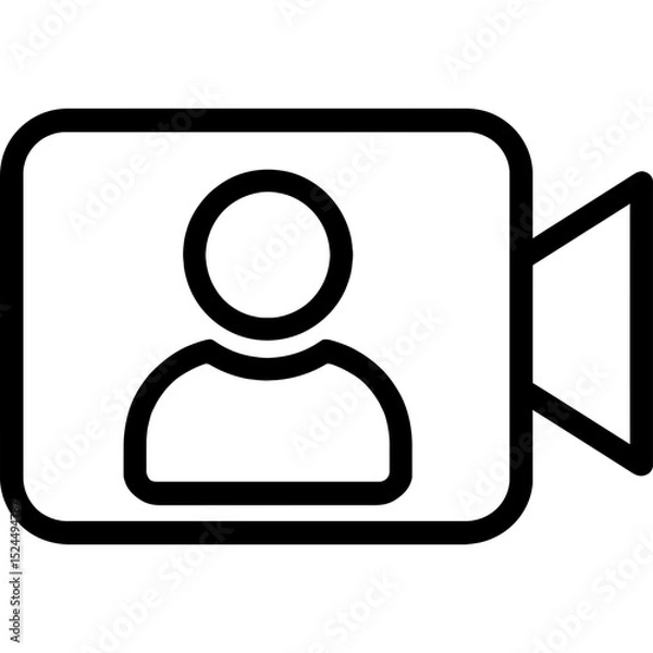Fototapeta Clean vector icon for video communication