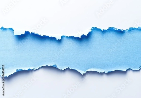 Obraz Torn paper revealing light blue background