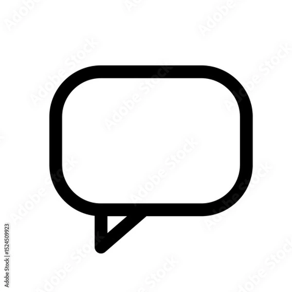 Obraz Minimalist Solid Chat Speech Bubble Icon
