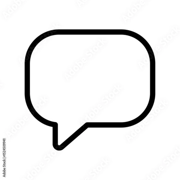 Obraz Minimalist Solid Chat Speech Bubble Icon

