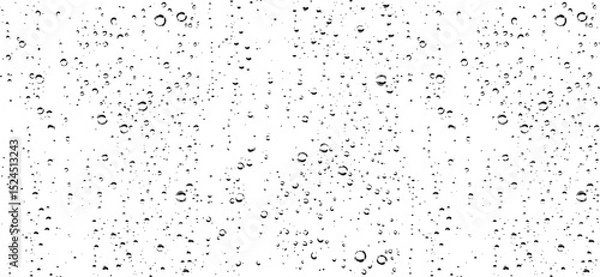 Obraz Small water drops texture vector. Rainy window overlay texture. Rain on glass background. Abstract halftone textured effect. Vector Illustration. EPS10.