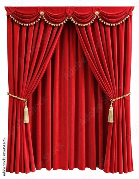 Fototapeta 赤いカーテンのステージ