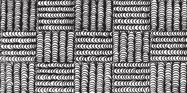 Obraz Black and white geometric pattern. Tileable texture background.
