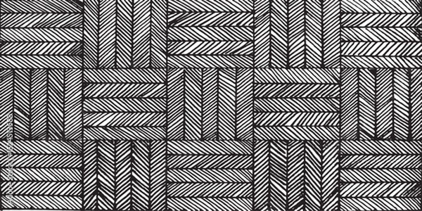 Obraz Black and white geometric pattern. Tileable texture background.