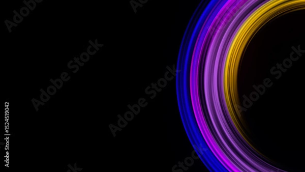 Fototapeta Vibrant abstract motion with glowing circles. Sci-fi inspired digital light composition. High quality photo