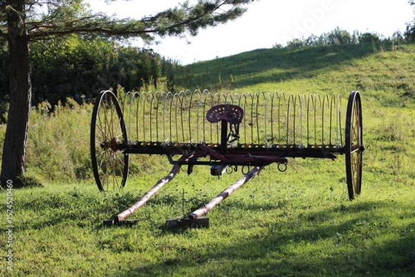 Fototapeta hay rake,