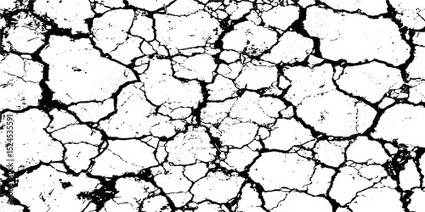 Obraz Cracked texture of the destroyed soil in a background