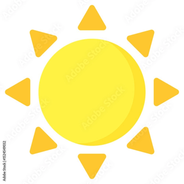 Obraz vector illustration yellow sun bright 