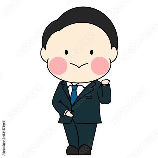 Fototapeta シンプルで可愛いサラリーマンのイラスト
