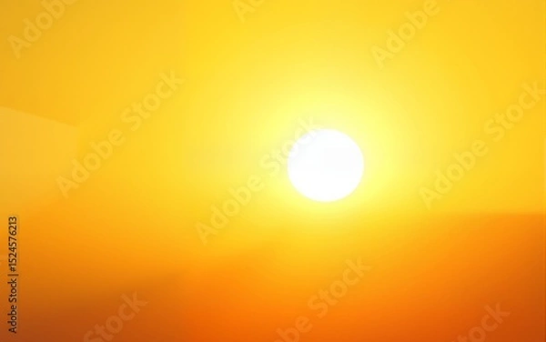 Fototapeta Abstract  summer background. Shiny hot sun lights horizontal banner illustration with yellow and orange vibrant color tones. High quality