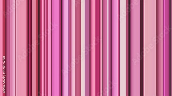 Obraz Colorful vertical stripe artwork in various pink shade with light and shadow interplay for volumetric and immersive look. Bright and bold vertical lines of spatial geometry arranged randomly. Vector