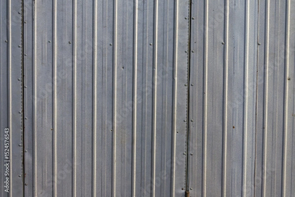 Obraz Grey Corrugated Metal Sheet Texture Background Industrial Design Element Architectural Detail Seamless Pattern Steel Wall Surface