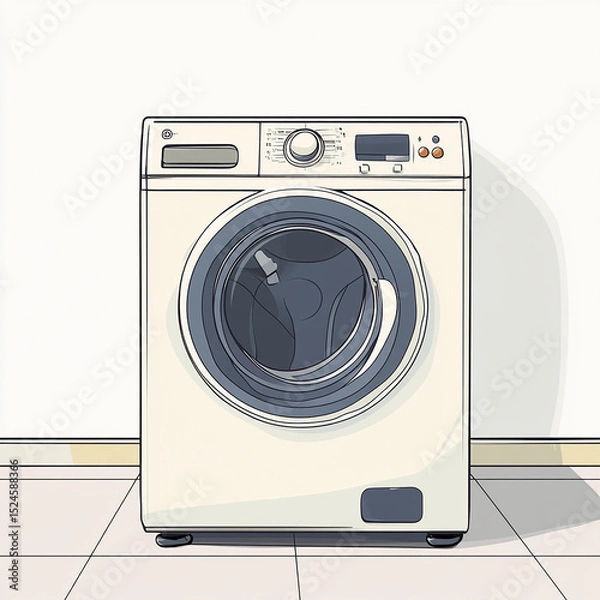Obraz washing machine isolated on white