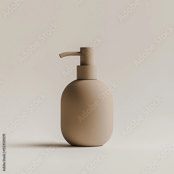 Obraz Minimalist soap dispenser on beige background