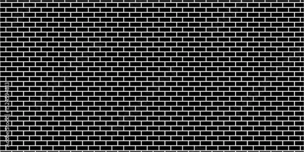Obraz Pavement urban floor rock close up seamless mosaic stone concrete wall surface tiles. subway vector block rock black brick wall texture background.	