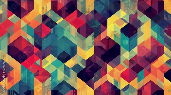 Fototapeta タイル、幾何学模様（Tiles, geometric patterns）