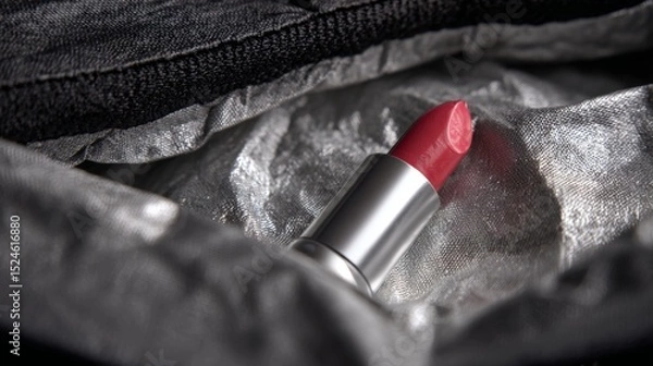 Obraz A lipstick in an evacuation bag, symbolizing dignity in disaster.