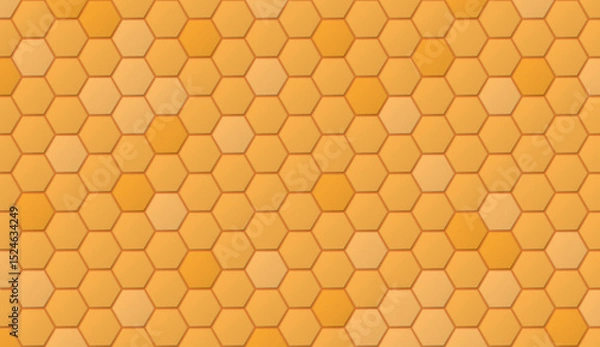 Obraz Abstract yellow honeycomb pattern background graphic illustration.