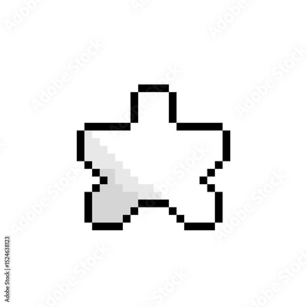 Fototapeta white pixel star