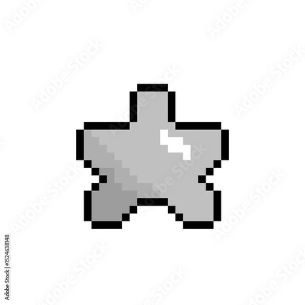 Fototapeta silver pixel star