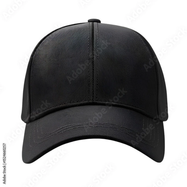 Obraz Black Baseball Cap Front View 