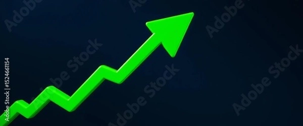 Fototapeta Green upward arrow piercing through a dollar sign, signifying price reduction,   vector,   profit