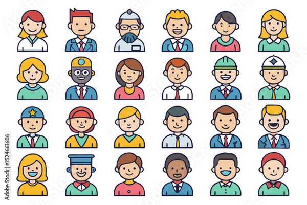 Fototapeta Head hunting and employee recruitment banner design isolated on transparent background