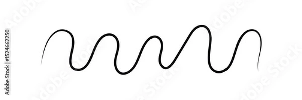 Fototapeta Swoosh, swash underline stroke set. Abstract wavy thin line. Squiggle elements. Vector illustration. EPS 20 . isolated on the white background. 