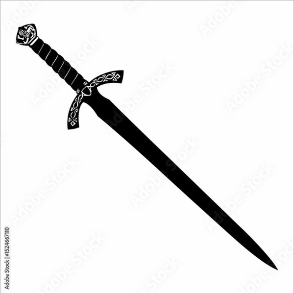 Obraz silhouette of a sword