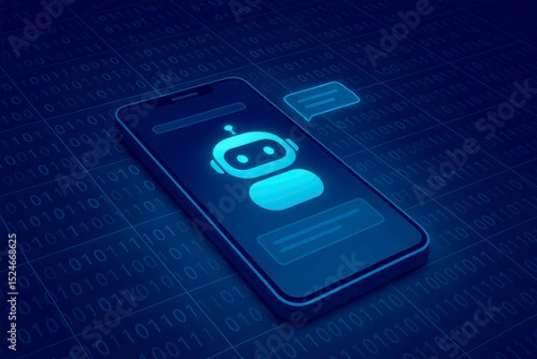 Obraz Ai chatbot mobile app interface digital technology