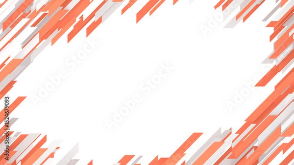 Obraz 幾何学的な抽象背景　オレンジ　コピースペース