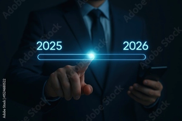 Fototapeta Stepping into the Future 2025 to 2026 Transition