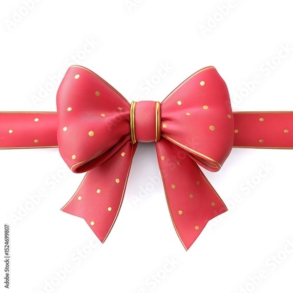 Fototapeta Red ribbon on white background
