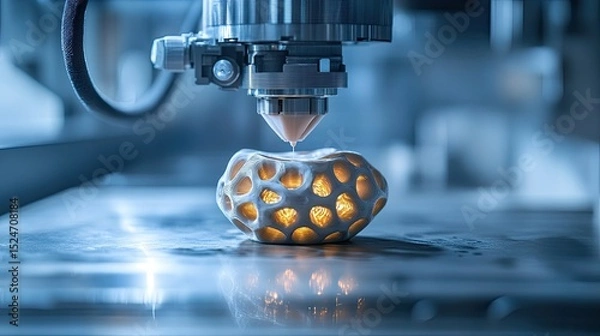Fototapeta The Role of 3D Printing in Revolutionizing Manufacturing, Design, and Customization for Various Industries 