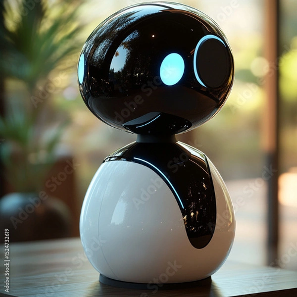 Fototapeta Robot Minimalist Design With Sleek Assistant Futuris
