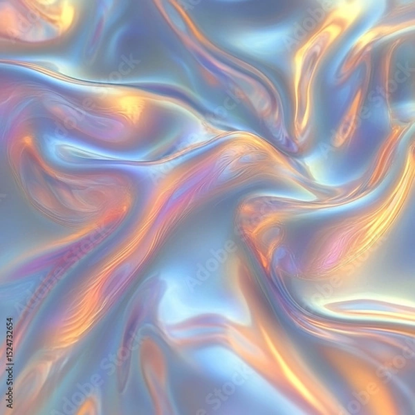 Fototapeta Background Dreamy Holographic Softly With Fluid Diffused