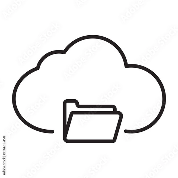Fototapeta cloud folder icon ilustration