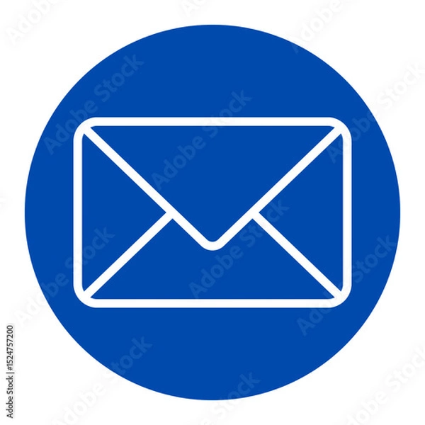 Obraz e mail icon blue