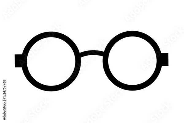 Obraz vector illustration of glasses with round glass design