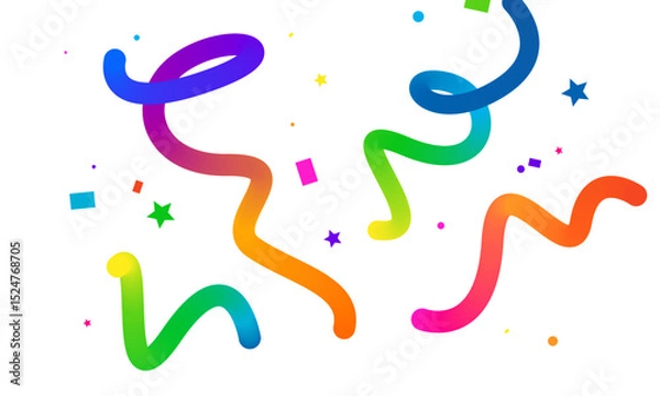 Obraz Cute confetti background, colorful, luxury effect, vector illustration.