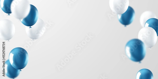 Obraz elegant blue balloon background For decorating festive events Vector illustration