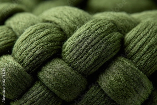 Obraz Twisted strands of fiber form a dense, tactile surface ideal for handmade aesthetics, knitting content, or textile design themes with a natural, warm appeal.

