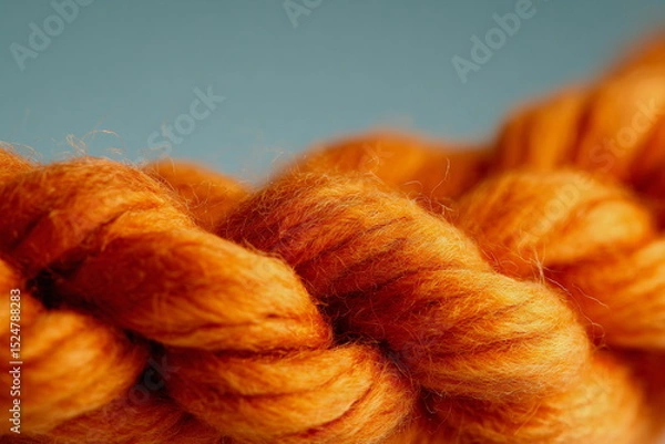 Obraz Woolen twists form a detailed and layered surface, great for backgrounds in sustainable lifestyle branding, artisan visuals, or design templates.

