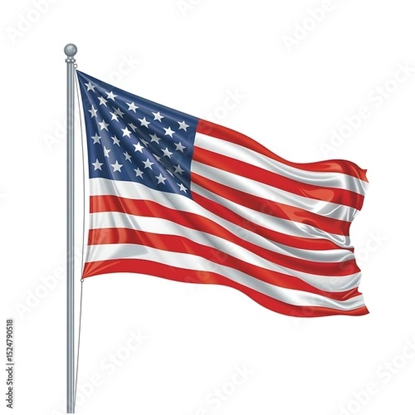 Fototapeta Representation of the american flag for us national loyalty day celebration