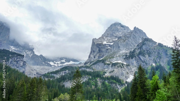Obraz Switzerland, Meiringen, a view of a snow covered mountain