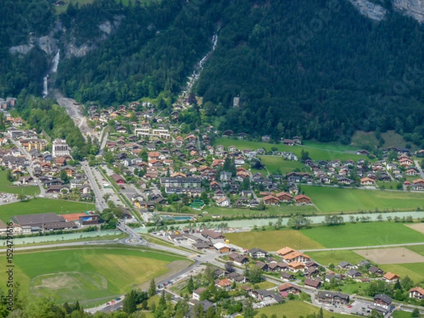 Obraz Switzerland, Meiringen, a view of a city