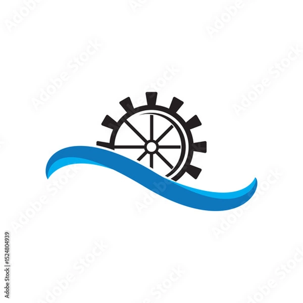 Obraz Water mill logo