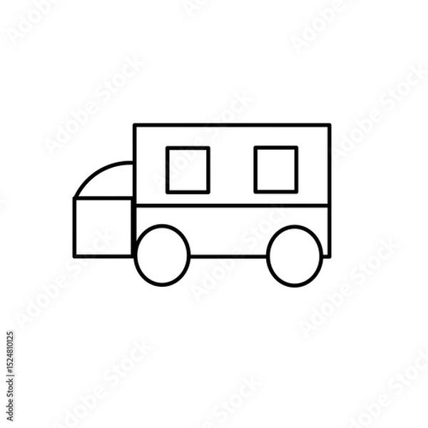 Obraz truck icon vector illustration