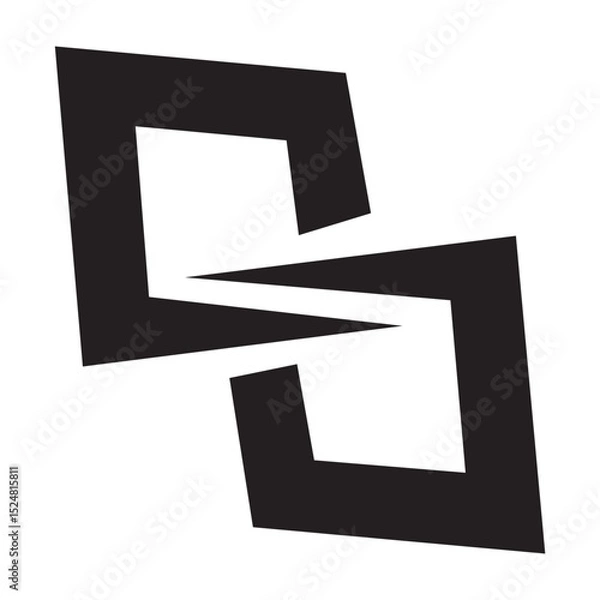 Obraz abstract letter s icon